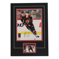 Brady Tkachuk Signed Senators Custom Matted Photo with Trading Card (JSA) at PristineAuction.com