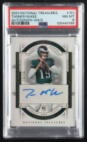 Tanner McKee 2023 Panini National Treasures Gold #151 Autograph #18/35 RC (PSA 8) at PristineAuction.com