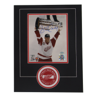 Brett Hull Signed Red Wings Custom Matted Photo (Fanatics & Steiner) at PristineAuction.com