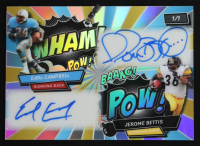 Earl Campbell / Jerome Bettis 2024 Wild Card Comix Alumination Dual Autographs Prismatic Blue and Yellow #AACECJB #1/1 at PristineAuction.com