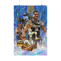 Giannis Antetounmpo Bucks 36x24 Poster at PristineAuction.com