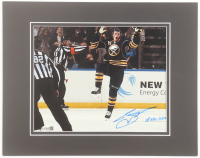 Jack Eichel Signed Sabres 11x14 Custom Matted Photo Display Inscribed "1st NHL Goal" (JSA) at PristineAuction.com