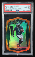 Jalen Hurts 2020 Select Prizm Orange Die Cut #150 RC (PSA 10) at PristineAuction.com