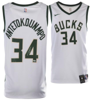 Giannis Antetokounmpo Signed Bucks Nike Jersey (Fanatics) at PristineAuction.com