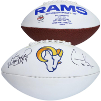 Cooper Kupp & Matthew Stafford Signed Rams Logo Footall (Fanatics) at PristineAuction.com