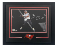 Tom Brady Signed Buccaneers Custom Framed Photo (Fanatics) at PristineAuction.com