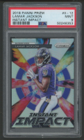 Lamar Jackson 2018 Panini Prizm Instant Impact Prizms #II12 RC (PSA 9) at PristineAuction.com