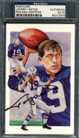Johnny Unitas Signed 1991 Legends Postcard (PSA) at PristineAuction.com
