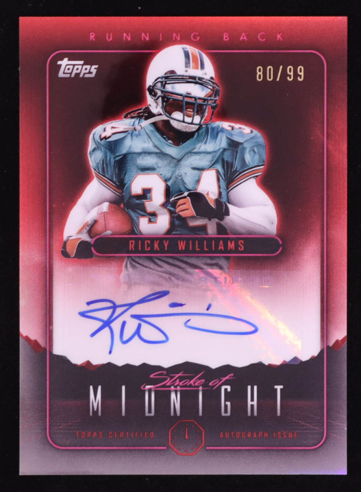 Ricky Williams 2024 Topps Midnight Stroke of Midnight Autographs Twilight #SMA-RWI #80/99