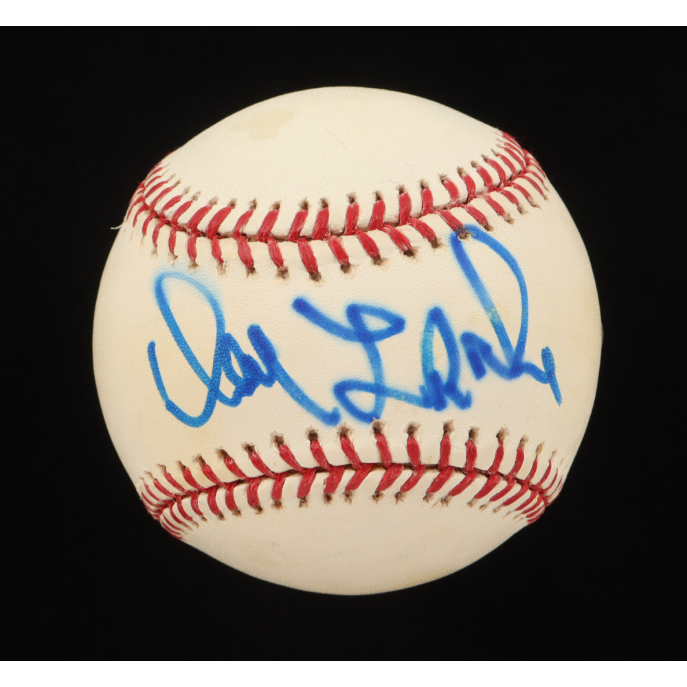 Dave LaRoche Signed Yankee Stadium Retirement Logo OML Baseball (Beckett) at PristineAuction.com
