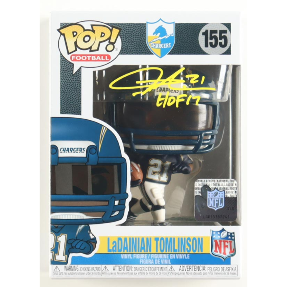 LaDainian Tomlinson Signed Chargers #155 Funko Pop! Vinyl Figure Inscribed "HOF 17" (Beckett) at PristineAuction.com