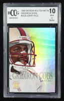 Jerry Rice 1999 SkyBox Molten Metal Gridiron Gods #GG9 (BCCG 10) at PristineAuction.com