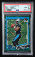 Bryce Young 2023 Donruss Optic Green Velocity #213 RR RC (PSA 10) at PristineAuction.com
