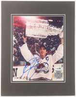 Joe Sakic Signed Avalanche 11x14 Custom Matted Photo Display (JSA) at PristineAuction.com