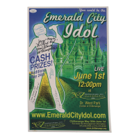 "Emerald City Idol" Wizard of Oz 11x17 Poster Signed by (6) with Margaret Pellegrini, Karl Slover, Jerry Maren with Multiple Inscriptions (JSA) at PristineAuction.com