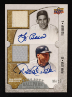Derek Jeter / Yogi Berra 2009 Upper Deck Ballpark Collection Dual Swatch Autographs #JB #06/10 at PristineAuction.com