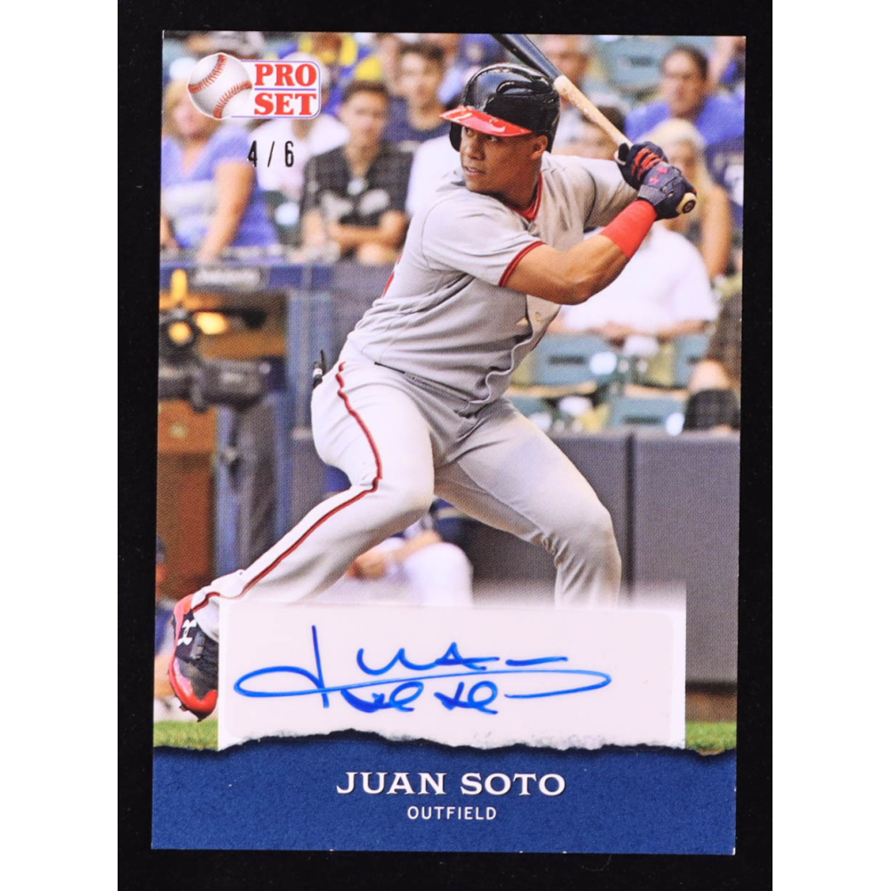 Juan Soto 2022 Leaf Pro Set Navy Blue #PSA-JS1 #4/6 at PristineAuction.com