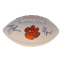 Trevor Lawrence Signed Clemson Tigers Logo Football Inscribed "Go Tigers!" (Fanatics) at PristineAuction.com