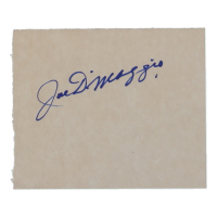 Joe DiMaggio Signed 3.5x4 Cut (PSA) at PristineAuction.com