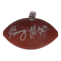 Eli Manning & Michael Strahan Signed Super Bowl XLII Logo "The Duke" NFL Football (Fanatics) at PristineAuction.com
