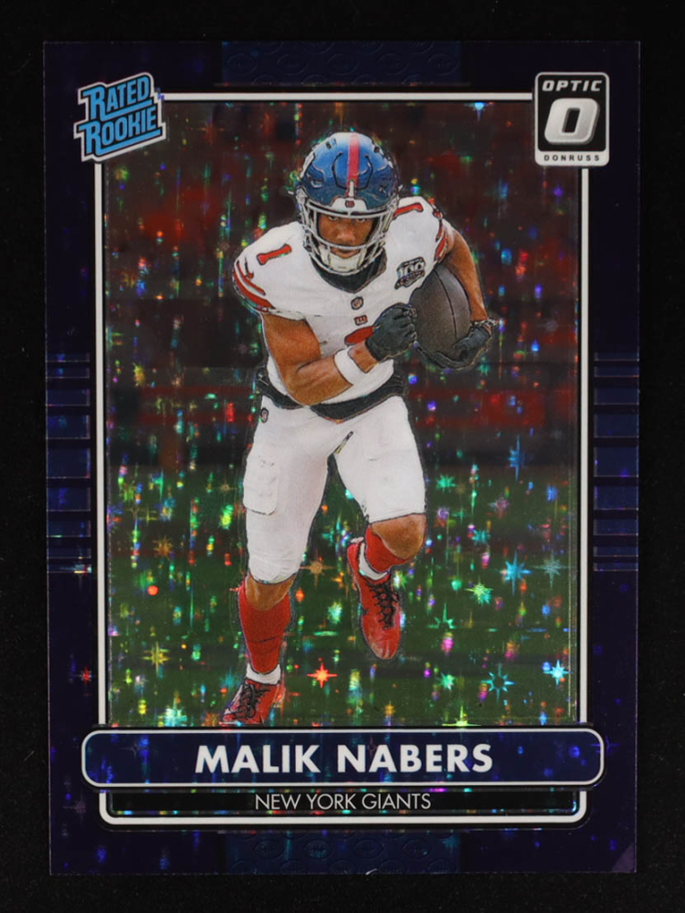 Malik Nabers 2024 Donruss Optic '14 Retro Series Purple Stars #5 #14/25 RC