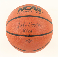 John Wooden Signed NCAA Basketball Inscribed "UCLA" (Beckett) at PristineAuction.com