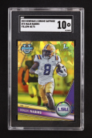 Malik Nabers 2023 Bowman Chrome Sapphire University Yellow Refractors #74 RC #40/75 (SGC 10) at PristineAuction.com