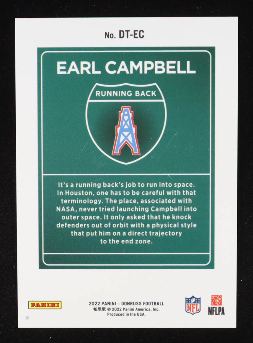 Earl Campbell 2022 Donruss Downtown! #19 at PristineAuction.com Earl Campbell 2022 Donruss Downtown! #19 at PristineAuction.com