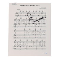 Johnny Mathis Signed "Wonderful Wonderful" 8x10 Sheet Music Print (ACOA) at PristineAuction.com