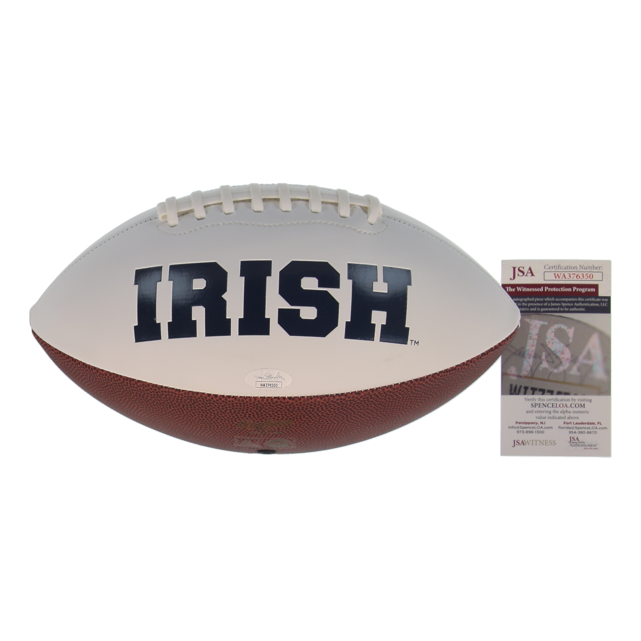 Dave Casper Signed Notre Dame Fighting Irish Logo Football Inscribed ...