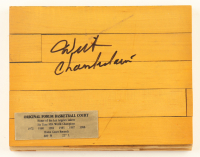 Wilt Chamberlain Signed Authentic Original Lakers Great Western Forum Basketball Court Piece (Beckett) at PristineAuction.com