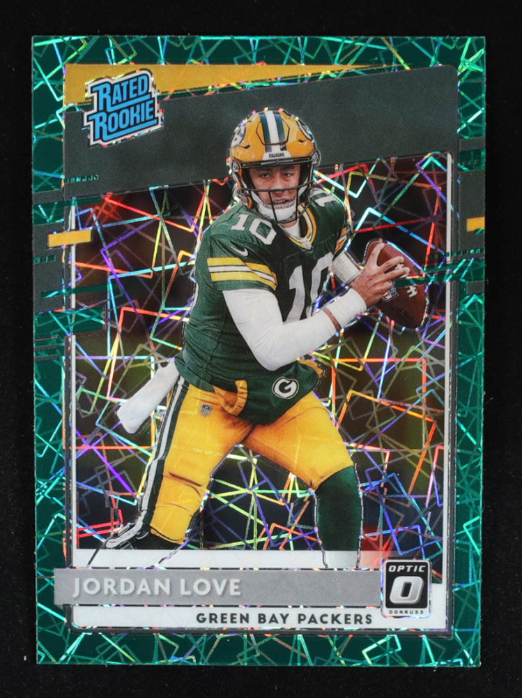 Jordan Love 2020 Donruss Optic Green Velocity #154 RR RC