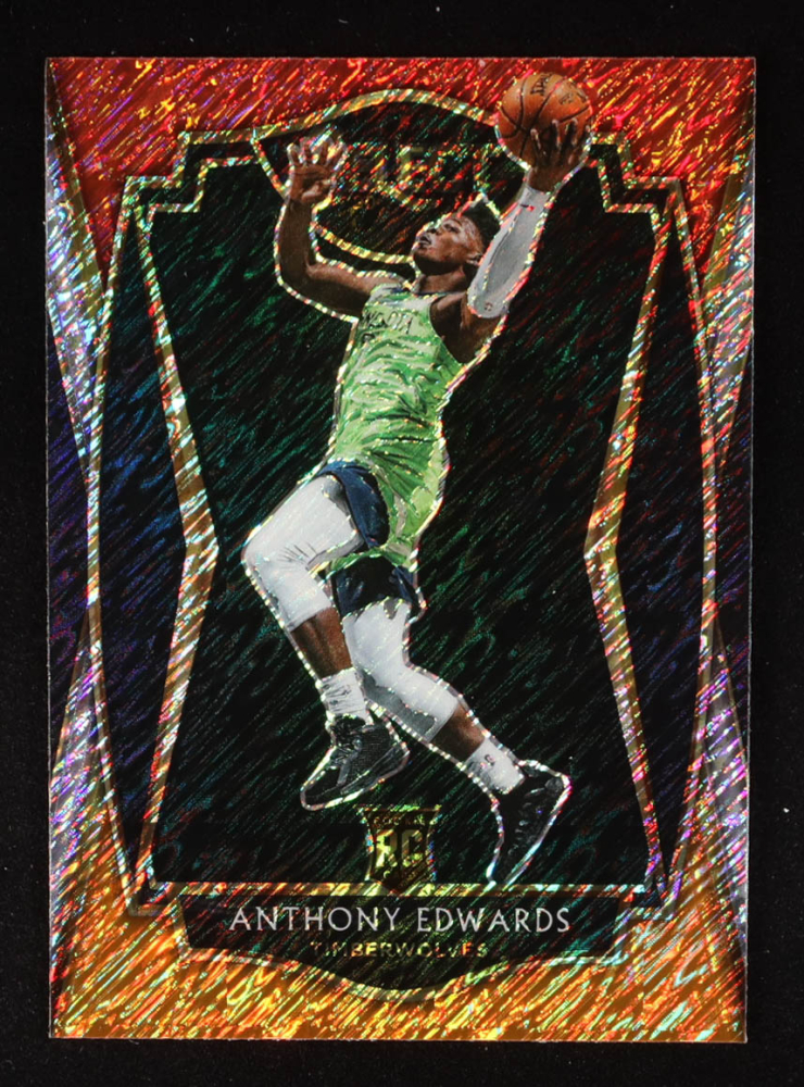 Anthony Edwards 2020-21 Select Prizms Red White Orange Shimmer #169 RC
