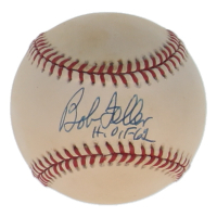 Bob Feller Signed OAL Baseball Inscribed "HOF 62" (JSA) at PristineAuction.com