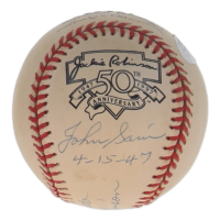 Johnny Sain Signed ONL Baseball Inscribed "First Pitch to Jackie Robinson" & "4-15-47 (JSA) at PristineAuction.com