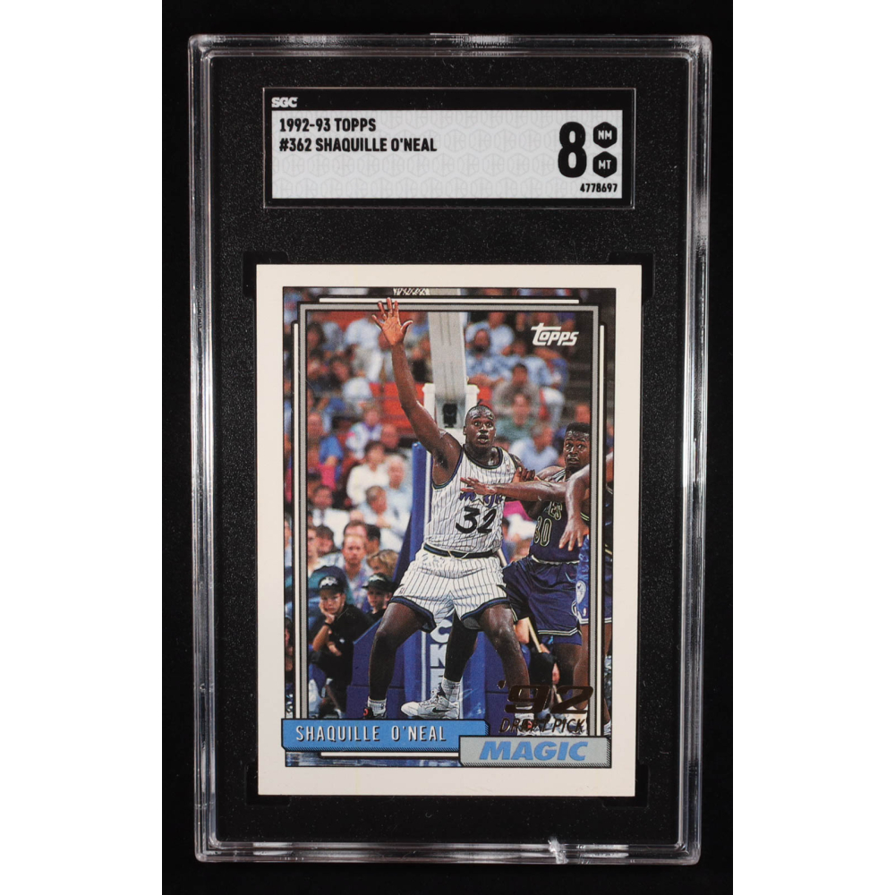 Shaquille O'Neal 1992-93 Topps #362 RC (SGC 8) at PristineAuction.com