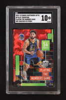 Klay Thompson 2022-23 Panini Contenders Optic Playing the Numbers Game Red Cracked Ice #9 (SGC 10) at PristineAuction.com
