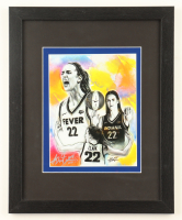 "Caitlin Clark" LE Fever Custom Framed Lithograph Print Display Signed by Anthony Douglas (Douglas) at PristineAuction.com