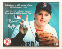 Roger "Rocket" Clemens Signed Red Sox 11x14 Photo Print on Canvas (Beckett) at PristineAuction.com