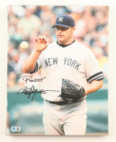 Roger "Rocket" Clemens Signed Yankees 11x14 Photo Print on Canvas (Beckett) at PristineAuction.com