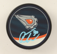 Calvin Pickard Signed Oilers Logo Hockey Puck (JSA) at PristineAuction.com