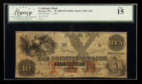 Jan. 1, 1853 Boston, Massachusetts Cochituate Bank $10 Note (Legacy Fine 15) at PristineAuction.com