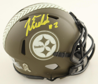 Justin Fields Signed Steelers Salute To Service Alternate Speed Mini Helmet (Beckett) at PristineAuction.com