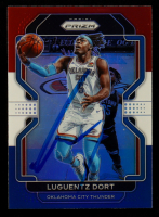 Luguentz Dort 2021-22 Panini Prizm Prizms Red White and Blue #114 (JSA) at PristineAuction.com