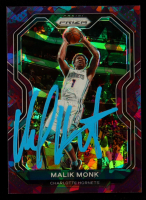 Malik Monk Signed 2020-21 Panini Prizm Prizms Purple Ice #15 #069/175 (JSA) at PristineAuction.com