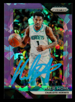 Malik Monk Signed 2018-19 Panini Prizm Prizms Purple Ice #50 #030/149 (JSA) at PristineAuction.com