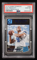 Dak Prescott 2016 Donruss Press Proofs Blue #362 RR RC (PSA 10) at PristineAuction.com