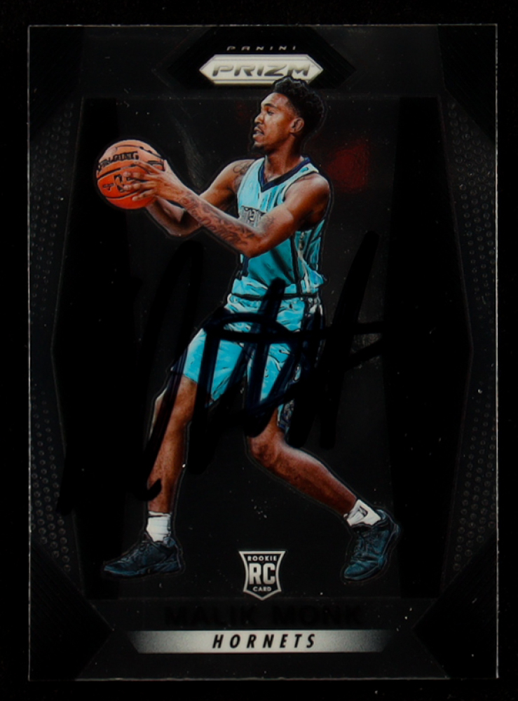 Malik Monk Signed 2017-18 Panini Prizm Prizms Silver #233 RC (JSA)