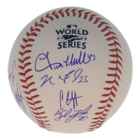 2022 World Series Logo Baseball Signed by (6) with CC Sabathia, Kyle Tucker, Lance McCullers (JSA) at PristineAuction.com