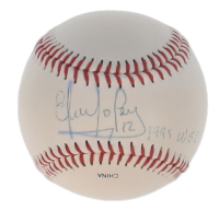 Eddie Perez Signed OL Baseball Inscribed "1995 WSC" (JSA) at PristineAuction.com